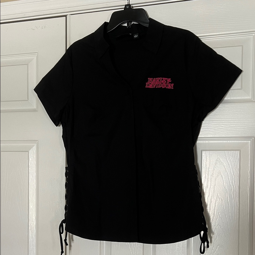 Harley-Davidson Women's Black Button Down Shirt